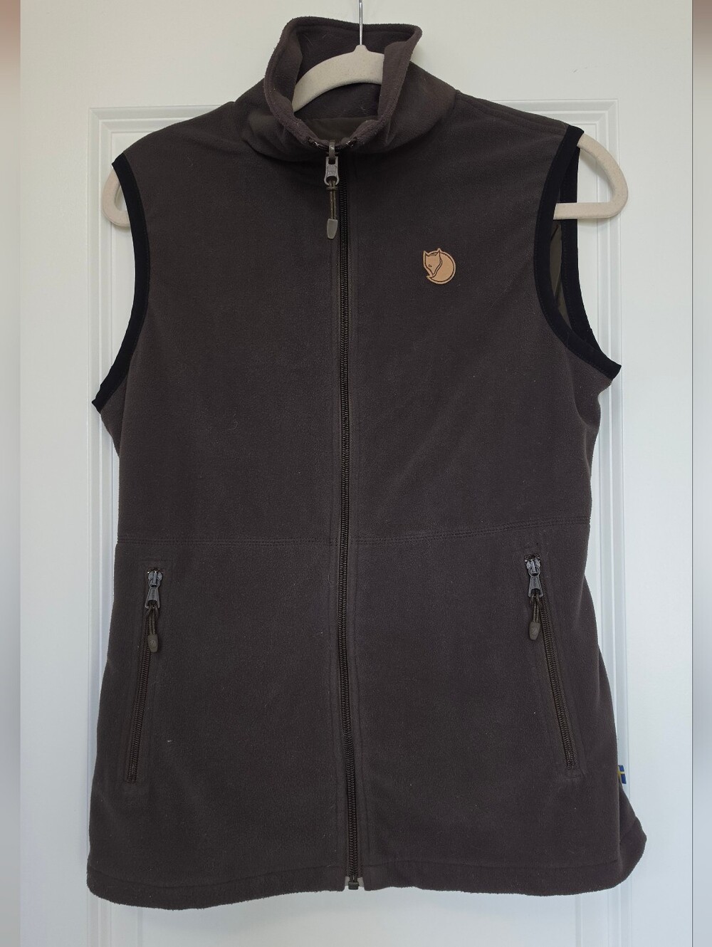 Fjällräven Vift Fleece Vest Women’s Small Brown/Green Full Zip Outdoor Gorpcore - Picture 2 of 11